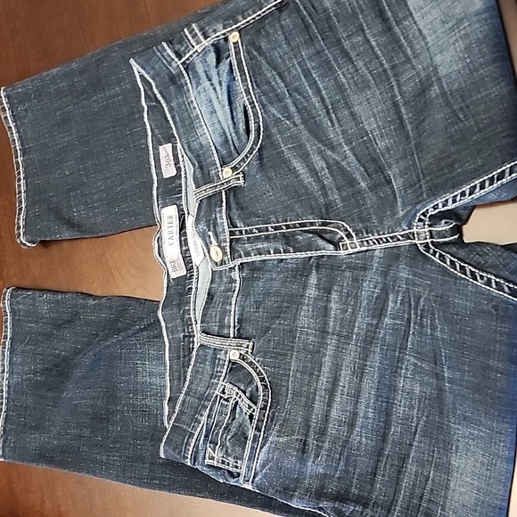 Mens BKE  Carter Denim  Dark Blue Straight Jeans 36S - Picture 1 of 8